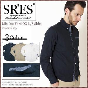 エスアールエス SRES シャツ 長袖 ミックス ドット フォード OX Shirts(SRS Mix Dot Ford OX L/S Shirt)｜icefield