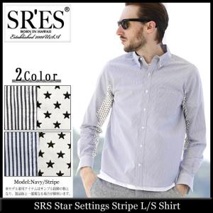 エスアールエス SRES シャツ 長袖 メンズ スター セッティングス ストライプ(SRS Star Settings Stripe L/S Shirt トップス)｜icefield
