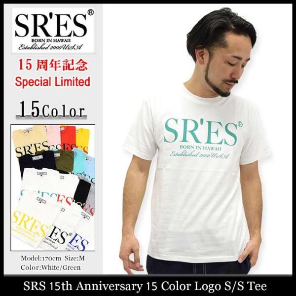エスアールエス SRES Tシャツ 半袖 メンズ 15th アニバーサリー 15 カラー ロゴ スペ...
