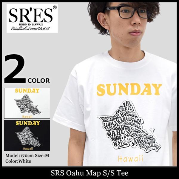 エスアールエス SRES Tシャツ 半袖 メンズ オアフ マップ(SRS Oahu Map S/S ...