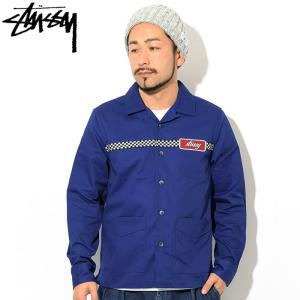 ステューシー シャツ 長袖 STUSSY メンズ Checker Work(stussy shirt オープンカラー ワークシャツ トップス 男性用 1110066 USAモデル 正規)｜icefield