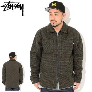 ステューシー ジャケット STUSSY メンズ Mini Check Quilted Zip Shirt ( stussy JKT シャツジャケット アウター 1110140 USAモデル 正規 )｜icefield