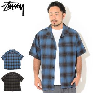 ステューシー シャツ 半袖 STUSSY メンズ Boxy Shadow Plaid (stussy shirt オープンカラーシャツ トップス 男性用 1110152 USAモデル 正規)｜icefield