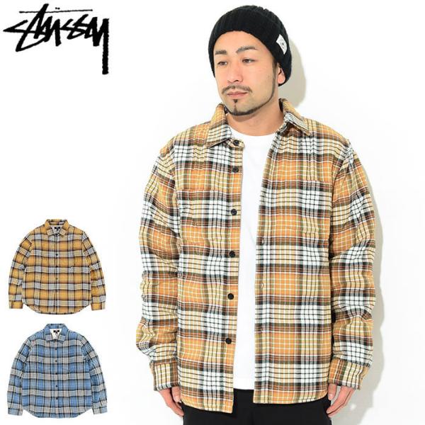 ステューシー ジャケット STUSSY メンズ Quilted Lined Plaid Shirt ...