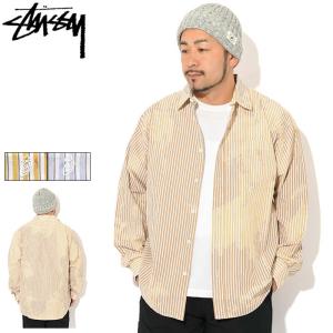 stussy半袖シャツ XL 青茶パターン STUSSY ステューシー シャツ 半袖 メンズ Falcon(stussy shirt