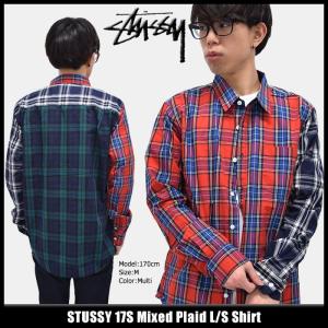 ステューシー シャツ 長袖 STUSSY メンズ 17S Mixed Plaid(stussy shirt カジュアルシャツ トップス 男性用 111922)｜icefield