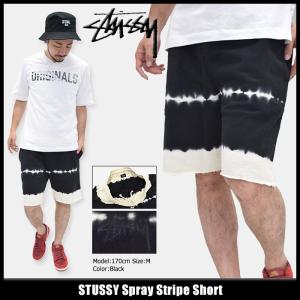 ステューシー STUSSY ハーフパンツ メンズ Spray Stripe(stussy short pant スウェットショーツ ボトムス 男性用 112204)｜icefield