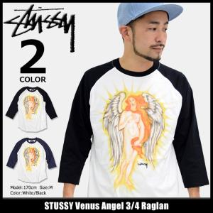 ステューシーラグラン 七分袖 STUSSY メンズ Venus Angel(stussy raglan カットソー トップス 7分袖 男性用 1140034)｜icefield