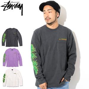 ステューシー カットソー 長袖 STUSSY メンズ Leaves(stussy crew Tシャツ トップス 男性用 1140110 USAモデル 正規)｜icefield