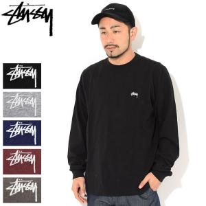 ステューシー カットソー 長袖 STUSSY メンズ Stock Logo ( stussy crew Tシャツ トップス 1140195 USAモデル 正規 )｜icefield