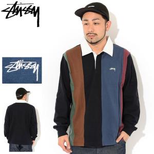 ステューシー ポロシャツ 長袖 STUSSY メンズ Vert Stripe Rugby (stussy polo ラガーシャツ ポロ・シャツ トップス 1140228 USAモデル 正規)｜icefield