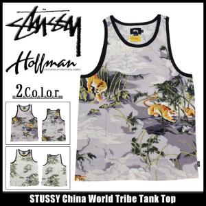 ステューシー STUSSY China World Tribe タンクトップ(stussy tank top Hoffman California Fabrics 別注 メンズ・男性用 114748)｜icefield