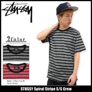 ステューシー STUSSY カットソー 半袖 メンズ Spiral Stripe(stussy crew トップス メンズ・男性用 114910)｜icefield