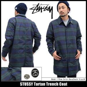 ステューシー STUSSY ジャケット メンズ Tartan Trench(stussy coat トレンチコート アウター ブルゾン メンズ・男性用 115256)｜icefield