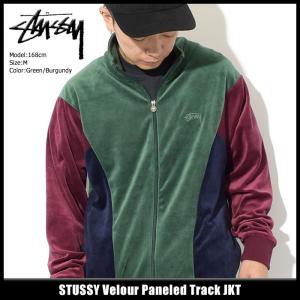 ステューシー STUSSY ジャケット メンズ Velour Paneled Track(stussy JKT ベロア トラックジャケット アウター 男性用 115393 USAモデル)｜icefield