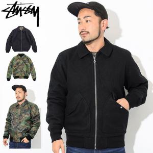 ステューシー ジャケット STUSSY メンズ Boiled Wool Reversible Bomber(stussy JKT ボマージャケット リバーシブル 115406 USAモデル 正規)｜icefield