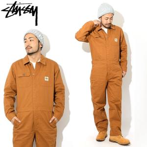 ステューシー ジャケット STUSSY メンズ Herringbone Coverall(stussy カバーオール つなぎ 長袖 アウター 男性用 115410 USAモデル 正規)｜icefield