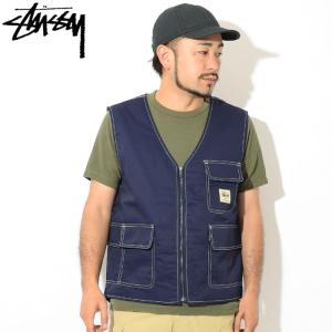 ステューシー ジャケット STUSSY メンズ Poly Cotton Work(stussy Vest ベスト ワークベスト アウター 男性用 115439 USAモデル 正規)｜icefield