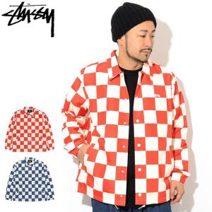 ステューシー ジャケット STUSSY メンズ Checker Coach(stussy JKT コーチジャケット JACKET アウター 男性用 115466 USAモデル 正規)｜icefield