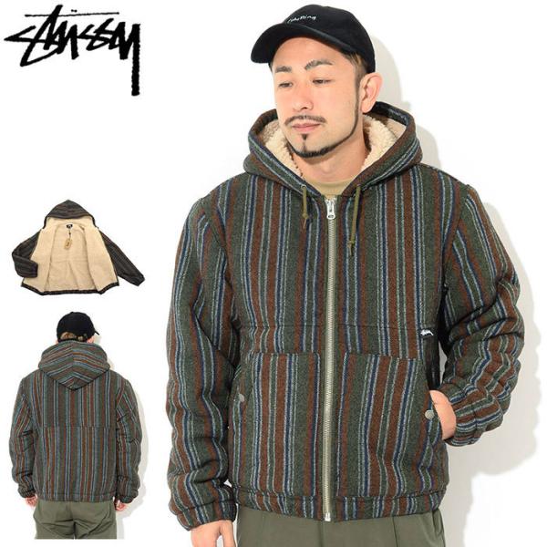ステューシー ジャケット STUSSY メンズ &amp; レディース Wool Stripe Work (...