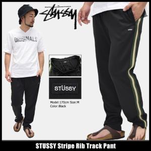 ステューシー STUSSY パンツ メンズ Stripe Rib Track(stussy Jersey Pant トラックパンツ ジャージーパンツ ボトムス 男性用 116312)｜icefield