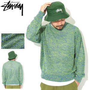 ステューシー セーター STUSSY メンズ 2 Tone Loose Gauge ( stussy sweater クルーネック トップス 男性用 117136 USAモデル 正規 )｜icefield