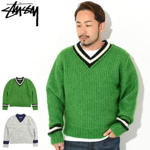 ステューシー セーター STUSSY メンズ Mohair Tennis ( stussy sweater Vネック トップス 男性用 117142 USAモデル 正規 )｜icefield