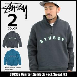 ステューシー STUSSY ジャケット メンズ Quarter Zip Mock Neck Sweat(stussy JKT ハーフジップ プルオーバー アウター 男性用 118247)｜icefield