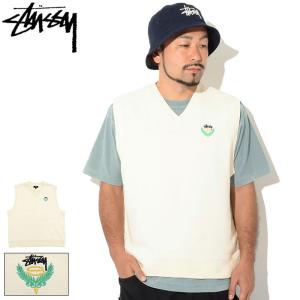 ステューシー ベスト STUSSY メンズ  Fleece ( stussy vest Vネック スウェット トップス 男性用 118483 USAモデル 正規 )｜icefield