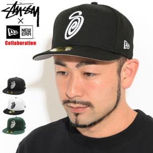 ステューシー キャップ 帽子 STUSSY ニューエラ Curly S 59Fifty コラボ ( STUSSY×NEW ERA Cap  59フィフティ 1311008 USAモデル 正規 )