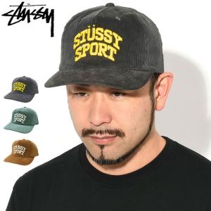 ステューシー キャップ 帽子 STUSSY Sport Arch Cord Strapback Cap ( コーデュロイ ストラップバック メンズ・男性用 1311122 USAモデル 正規 )｜icefield