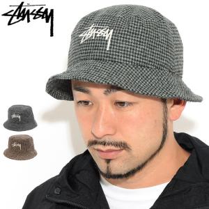 ステューシー バケット ハット STUSSY Wool Check Big Stock Bucket Hat 帽子 ( stussyhat メンズ・男性用 1321052 USAモデル 正規 )｜icefield