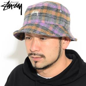 ステューシー バケット ハット STUSSY Brushed Plaid Bucket Hat 帽子 ( stussyhat メンズ・男性用 1321084 USAモデル 正規 )｜icefield