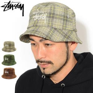 ステューシー バケット ハット STUSSY Big Logo Plaid Bucket Hat 帽子 ( stussyhat 男性用 132994 USAモデル 正規 )｜icefield