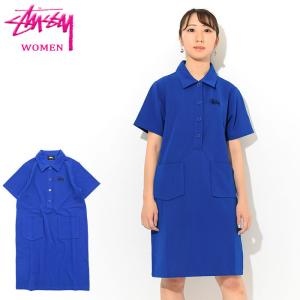 ステューシー ワンピース STUSSY レディース WOMEN Poly Knit ( stussy dress ドレス ポロシャツワンピース 女性用 214526 USAモデル 正規 )｜icefield