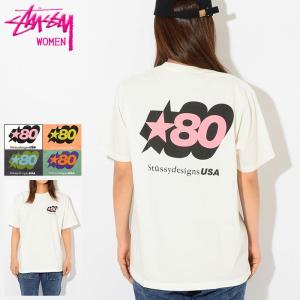 ステューシー Tシャツ 半袖 STUSSY レディース WOMEN 80 Star Pigment Dyed(stussy tee ピグメント カットソー 2903010 USAモデル 正規)｜icefield