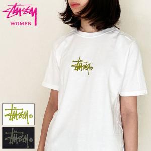 ステューシー Tシャツ 半袖 STUSSY レディース WOMEN Basic Logo (stussy tee T-SHIRTS カットソー トップス 女性用 2903102 USAモデル 正規)｜icefield