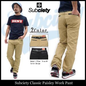 サブサエティ Subciety パンツ メンズ クラシック ペイズリー ワーク(subciety Classic Paisley Work Pant ワークパンツ ボトムス)｜icefield