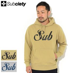 サブサエティ プルオーバー パーカー Subciety メンズ ミドル ロゴ ( Middle Logo Pullover Hoodie ビッグシルエット スウェット 104-31582 )｜icefield