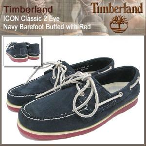 ティンバーランド Timberland アイコン クラシック 2アイ ネイビー ベアフット バフド ウィズ レッド(6305A ICON Classic 2 Eye メンズ)｜icefield