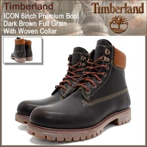 ティンバーランド Timberland ブーツ メンズ アイコン 6インチ プレミアム ダーク ブラウン フルグレイン ウィズ ウーブン  カラー(9634B)