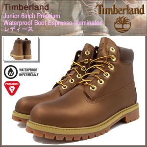 ティンバーランド Timberland レディース対応 ジュニア 6インチ プレミアム ウォータープルーフ Espresso Illuminated(A19XM)｜icefield