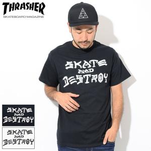 スラッシャー Tシャツ 半袖 THRASHER メンズ スケート アンド デストロイ(Skate And Destroy S/S Tee カットソー トップス 男性用 311003)｜icefield