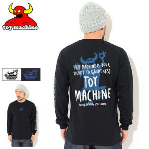 トイマシーン ロンT Tシャツ 長袖 TOY MACHINE メンズ OG モンスター エンブロイダリー (OG Monster Embroidery L/S Tee カットソー TMPCLT1)｜icefield
