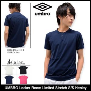 アンブロ ロッカールーム リミテッド UMBRO Locker Room Limited カットソー 半袖 メンズ ストレッチ(UCS7690LR Stretch S/S Henley)｜icefield