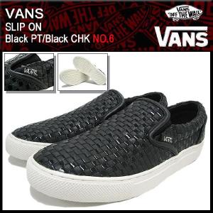 バンズ VANS スニーカー スリッポン Black PT/Black CHK ナンバーシックス メンズ(vans V3060LXWV-0004 SLIP ON NO.6 Sneaker)｜icefield