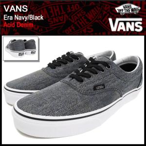 バンズ VANS スニーカー メンズ 男性用 エラ Navy/Black アシッド デニム(vans VN-00018FIMX Era Acid Denim)｜icefield