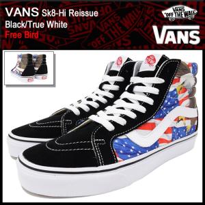 バンズ VANS スニーカー メンズ 男性用 スケート ハイ リイシュー Black/True White フリー バード(VN-0003CAIE5 Sk8-Hi Reissue Free Bird)｜icefield