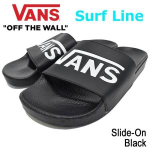 バンズ VANS サンダル メンズ 男性用 スライドオン Black サーフライン(VANS VN-0004KIIX6 Slide-On Surf Line シャワーサンダル ブラック)｜icefield
