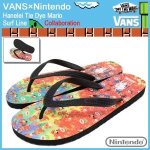 バンズ VANS ビーチサンダル メンズ 男性用 ニンテンドー ハナレイ Tie Dye Mario コラボ(VN-000ZTIKA0 VANS×Nintendo Hanelei)